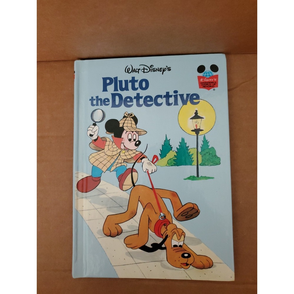 Walt Disney Productions Pluto the Detective 1980 Grolier Book Club World Reading